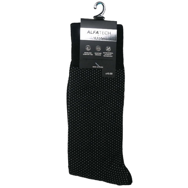 *NO USA* Mens 10-13 Black 1 pair ALFANI DRESS SOCKS C/P 180