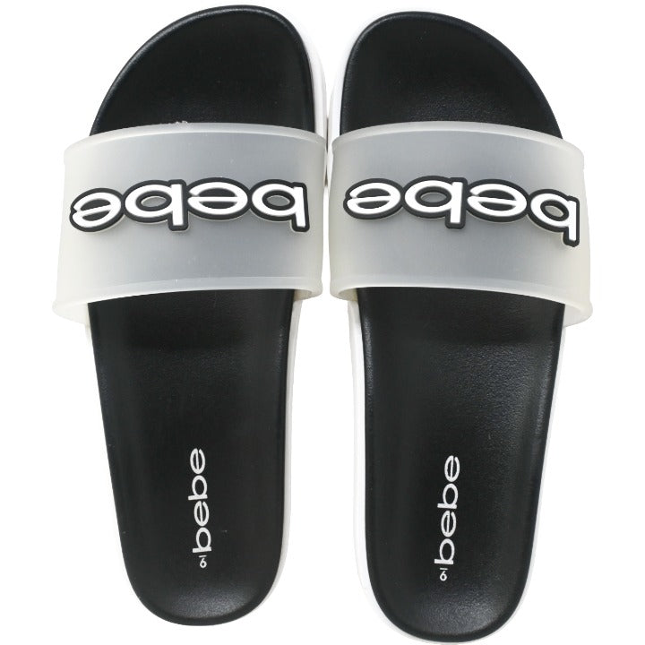 Womens White Black Sandals C/P 12 BEBE