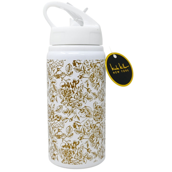 Kids Wht Gld Floral Bottle C/P 24 Nicole Miller