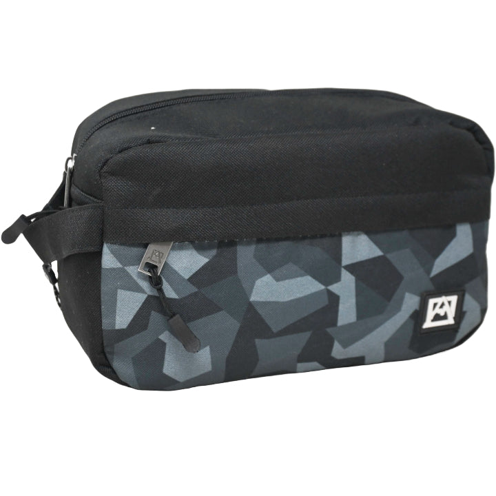 *OUTSIDE OF CA* AVALANCHE MEN BLACK TOILETRY BAG W/CAMO PRINT C/P 30