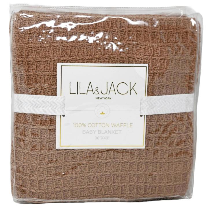 1pc 30x40" Cotton Waffle Blanke - Brown C/P 48