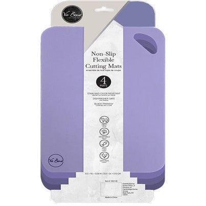 4pk 14.5"x11" PURPLE NON-SLIP FLEX CUTTING MATS C/P 24