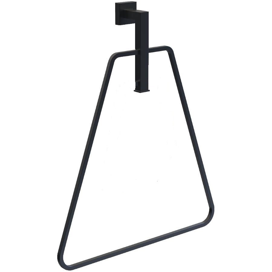 BLACK WRIGHT TRIANGULAR TOWEL RING C/P 6