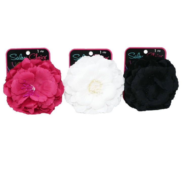 3 ASST MODESA FLOWER HAIR PIN C/P 144 SALON CHOICE