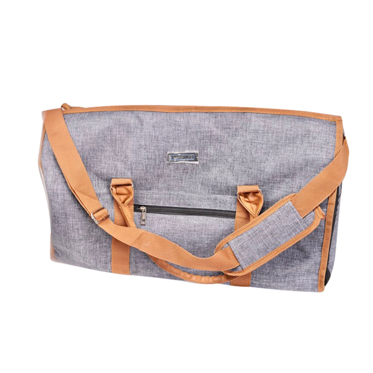 GREY/BROWN GARMENT DUFFEL C/P 10