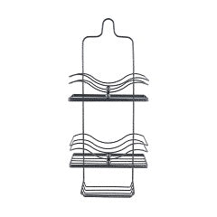 BLACK SHOWER CADDY W/ POWDER CADDY C/P 12