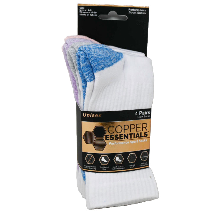 4pk CE CB SOLE HC CREW SOCKS SIZE 9-11 C/P 12