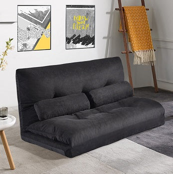 BLACK FOLDING FUTON SOFA BED C/P 1