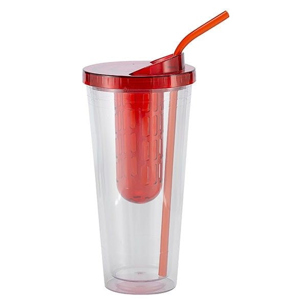 20oz RED TUMBLER WITH INFUSER C/P 12