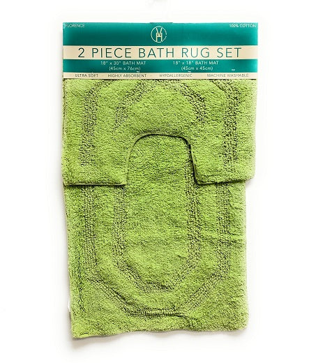 Florance 2pc Sage Bath Mat Set C/P 12