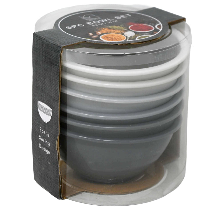 6pk Grey Prep Bowls C/P 12