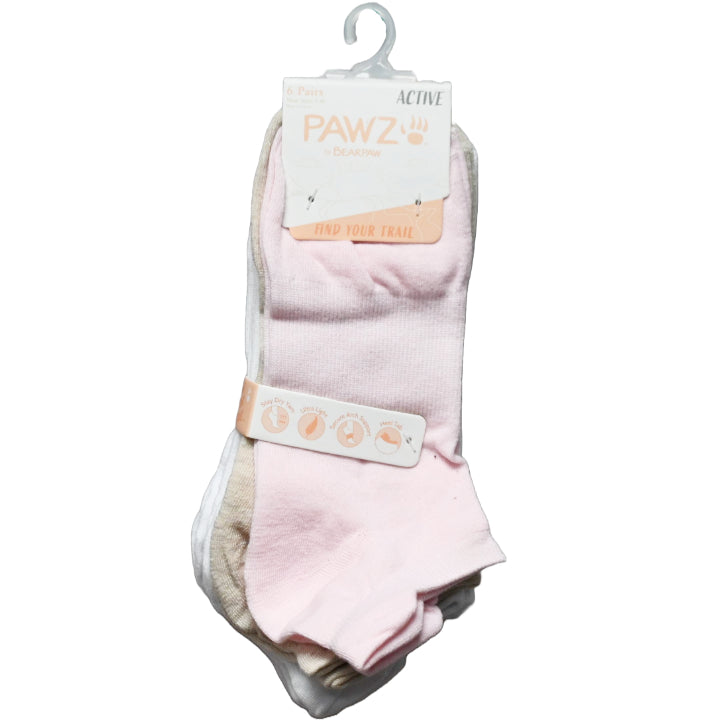 6pk LADIES ASST LOW CUT SOCKS SIZE 9-11 C/P 60