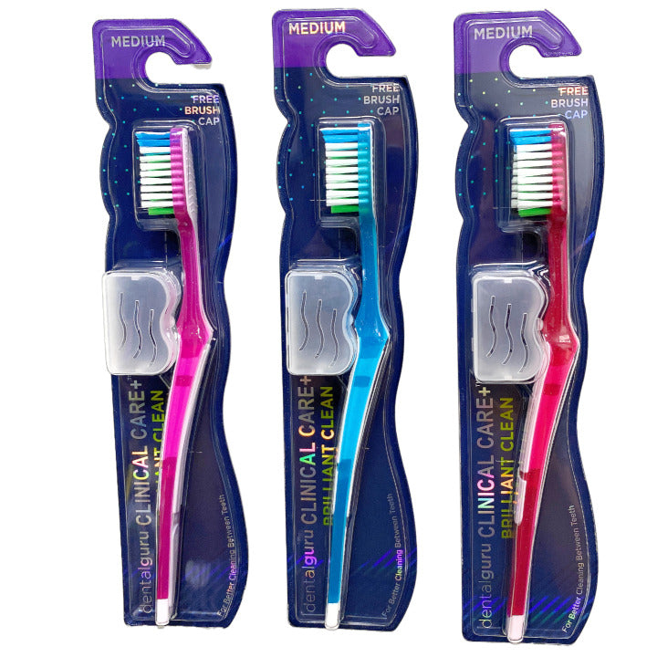 DENTAL GURU CLINICAL CARE+BRILLIANT TOOTHBRUSH (MED) C/P 24
