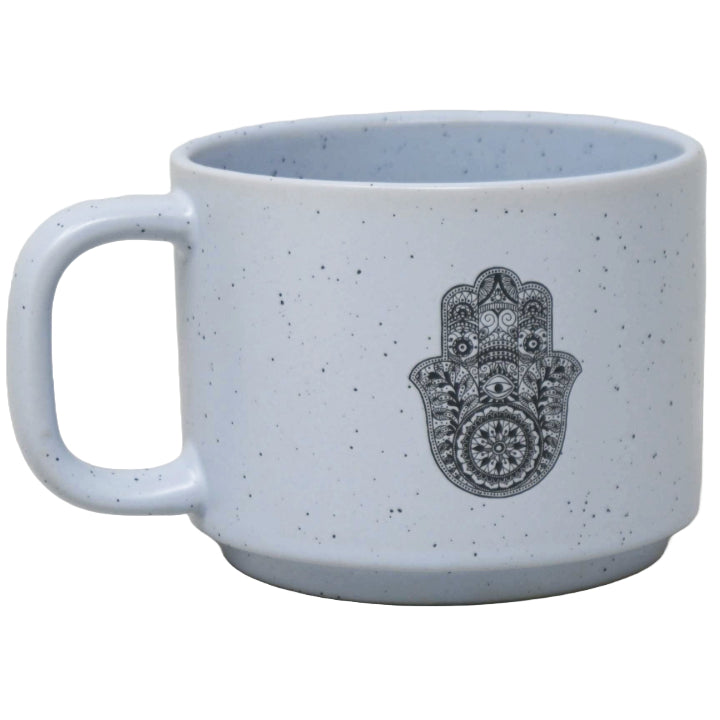 Hamsa Hand Large Stacking Mug wInside Speckle C/P 36