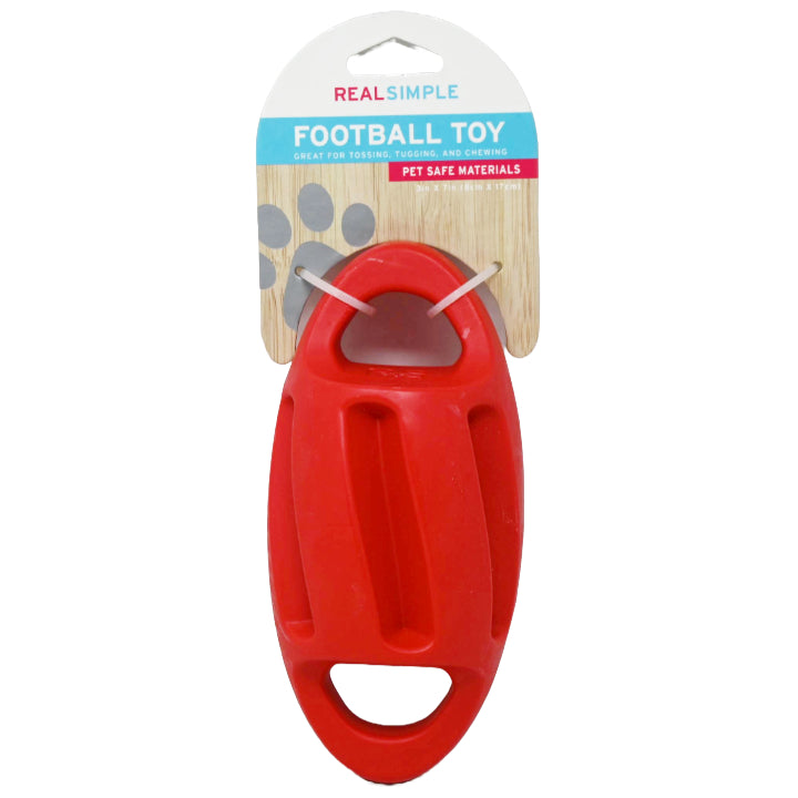 7.68"X2.95" RED TPR FOOTBALL DOG TOY C/P 32
