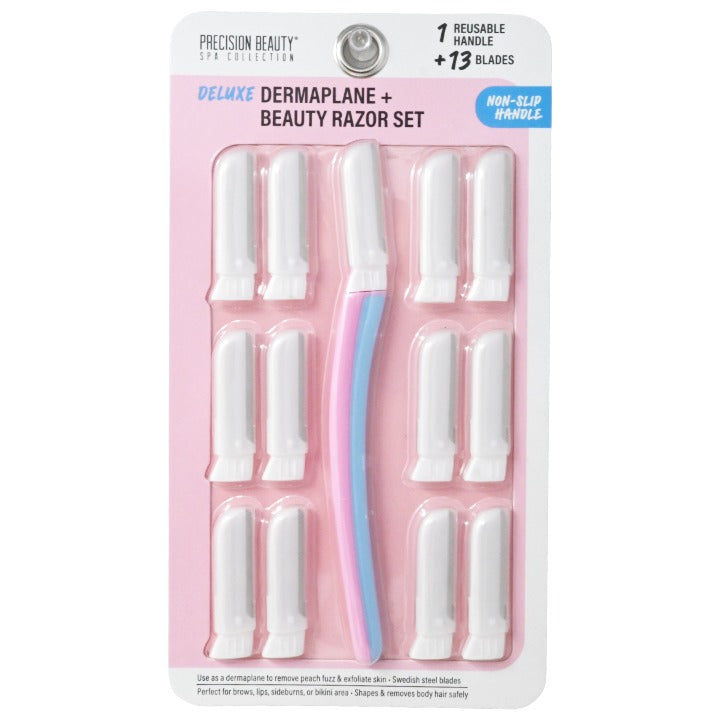 14pc Pnk Blu Dermaplane Set C/P 72 Precision Beauty
