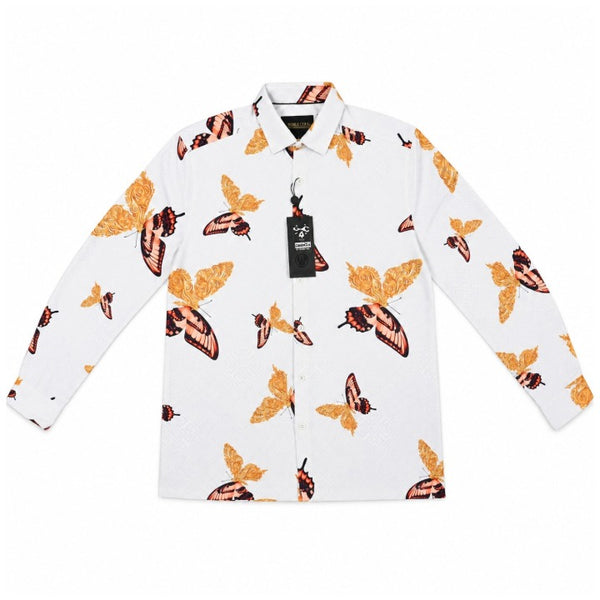 Ecr Gld LS Butterfly Shirt C/P 60 Drill Clothing Co.