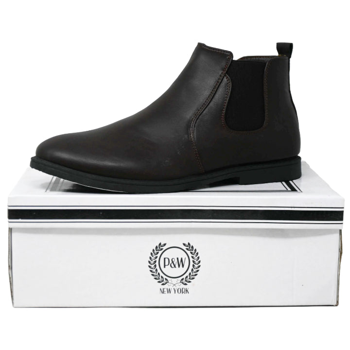 *OUTSIDE OF CA* BROWN MEN CHELSEA BOOTS 10-ASST SIZE C/P 12