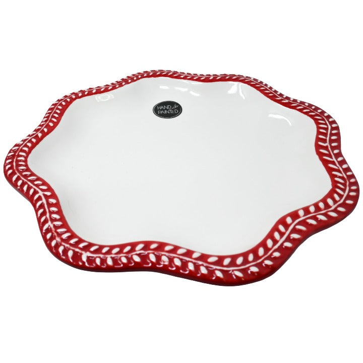 11" Red Rim Plate C/P 16 Luna & Sage