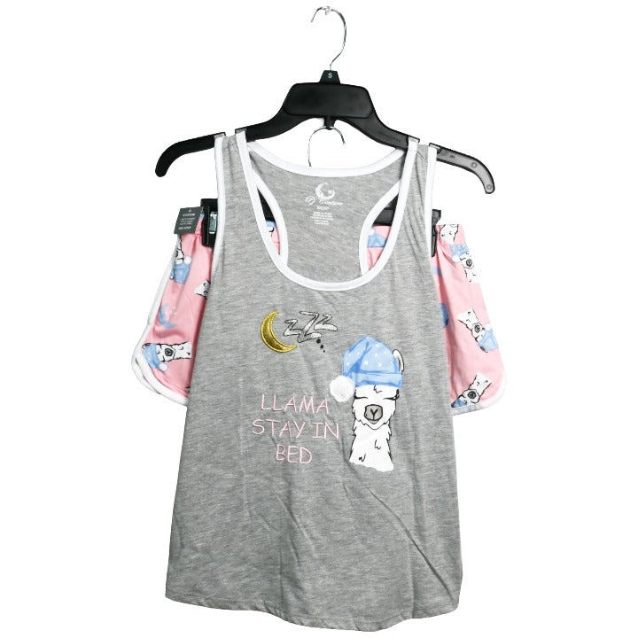 2pc Llama Tank Short Set C/P 14 PJ Couture