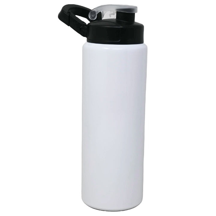 25oz White Stainless Steel Double Wall Bottle w/Seal Lid (No Label or UPC) C/P 25