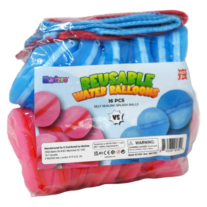 16pcs REUSABLE SOFT SILICONE WATER BOMB BALLOONS C/P 50