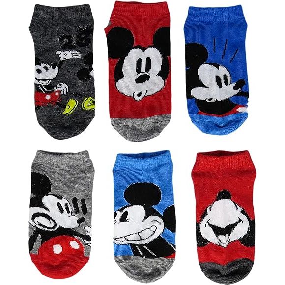 6pK MICKEY MOUSE 1928 NS SOCKS SIZE 6-8 C/P 60