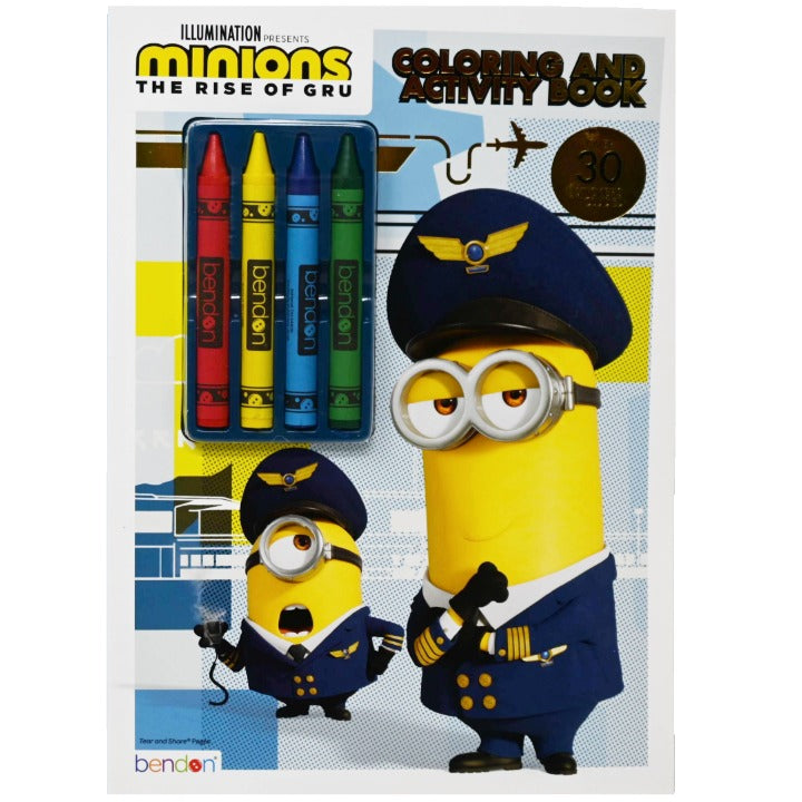 MINIONS 2 COLORING AND ACTIVITY BOOK W/4 CRAYONS C/P 24