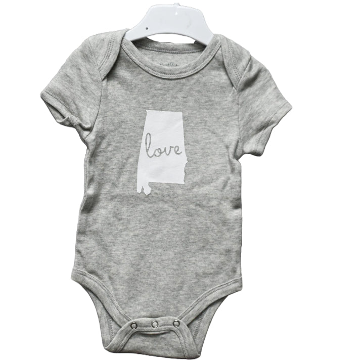 3-6 Month Gray State Onesie- Alabama C/P 48