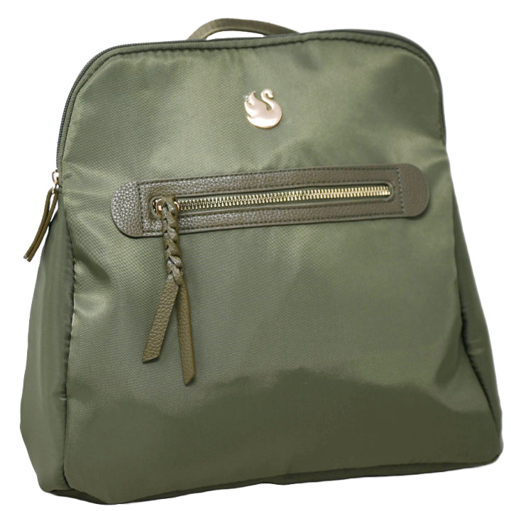 PLUM NYLON BACKPACK wFRONT ZIPPER POCKET GLORIA VANDERBILT C/P 12