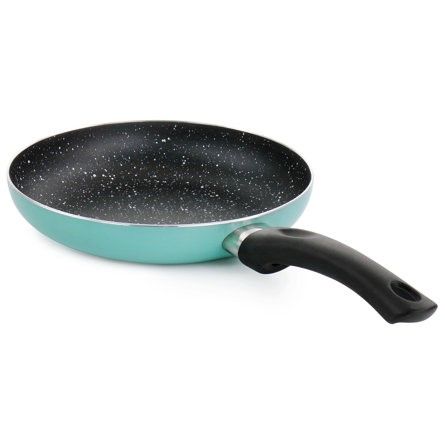 8" TEAL ALUMINUM OSTER LUNETA FRY PAN SPECKLESS MARBLE W/BAKELITE HANDLE (NON-STICK, 2.0mm) C/P 12