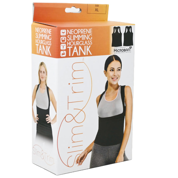 XL JET BLK WOMEN HOURGLASS NEOPRENE TANK (BOXED) C/P 12