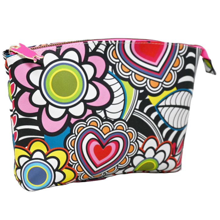 *OUTSIDE OF CA* LRG PRINTED CURVED TOP POUCH C/P 40