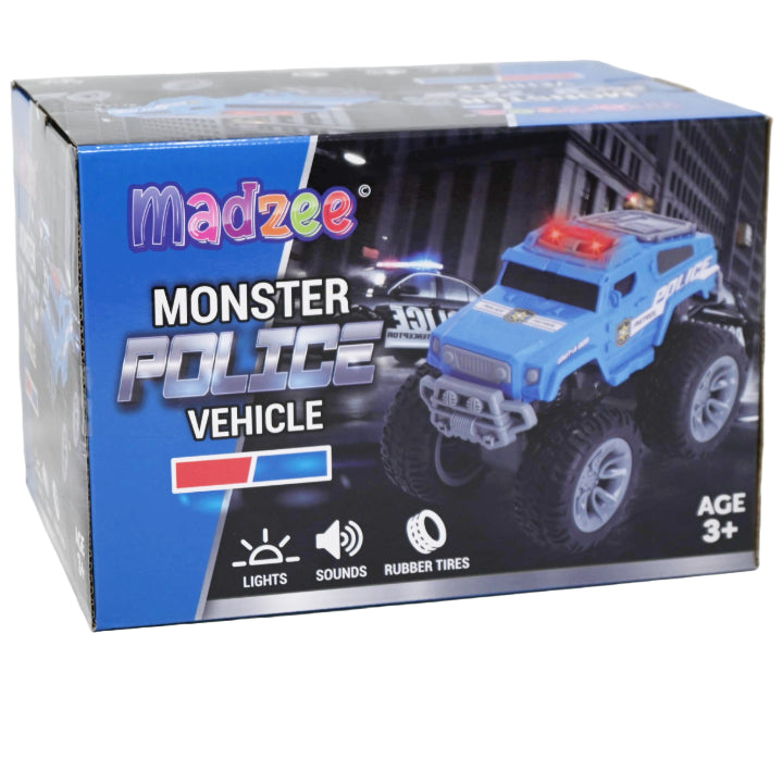 MONSTER POLICE VEHICLE W/LIGHTS & SOUNDS C/P 8
