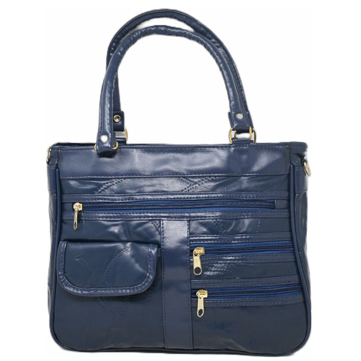 BLUE PATCHWORK LEATHER BAG C/P 31