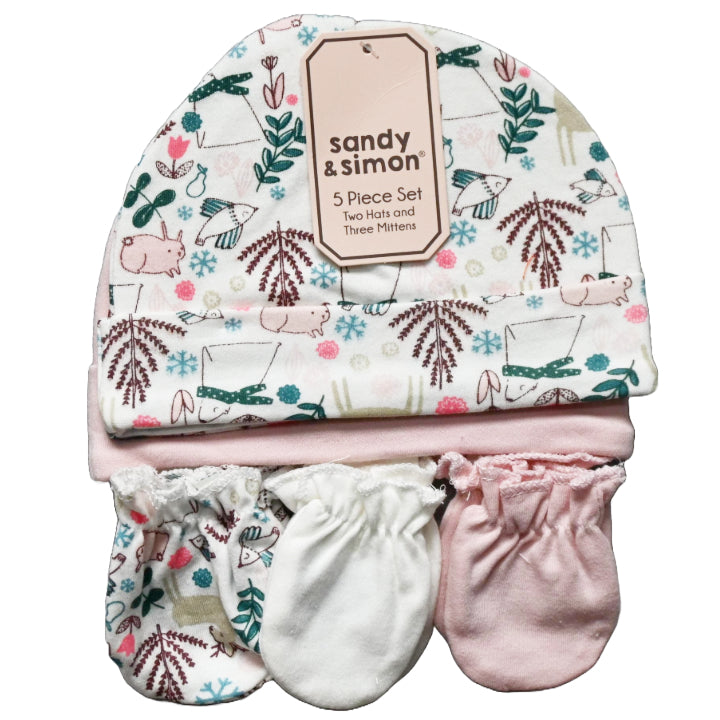 5pc HATS + MITTEN SET C/P 36