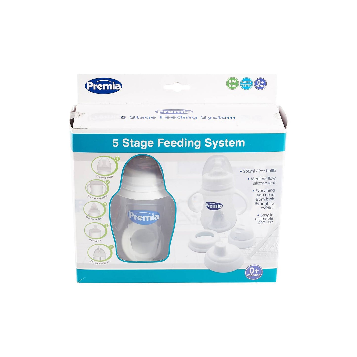 BOTTLE, PREMIA 5 STAGE SYSTM SET WIDE NECK C/P 12