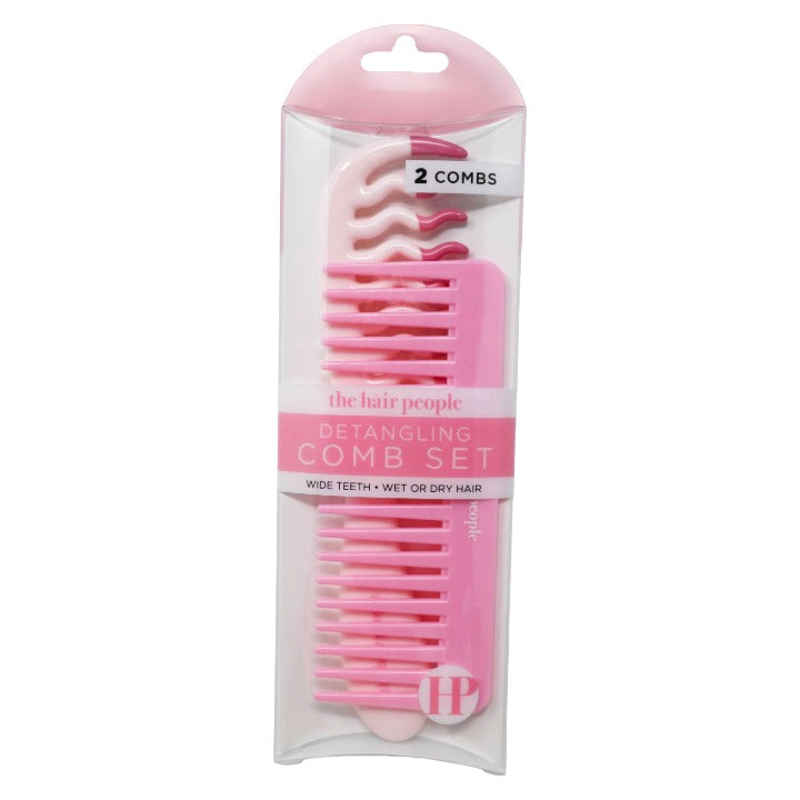 2pc PINK DETANGLING COMB SET THE HAIR PEOPLE C/P 72