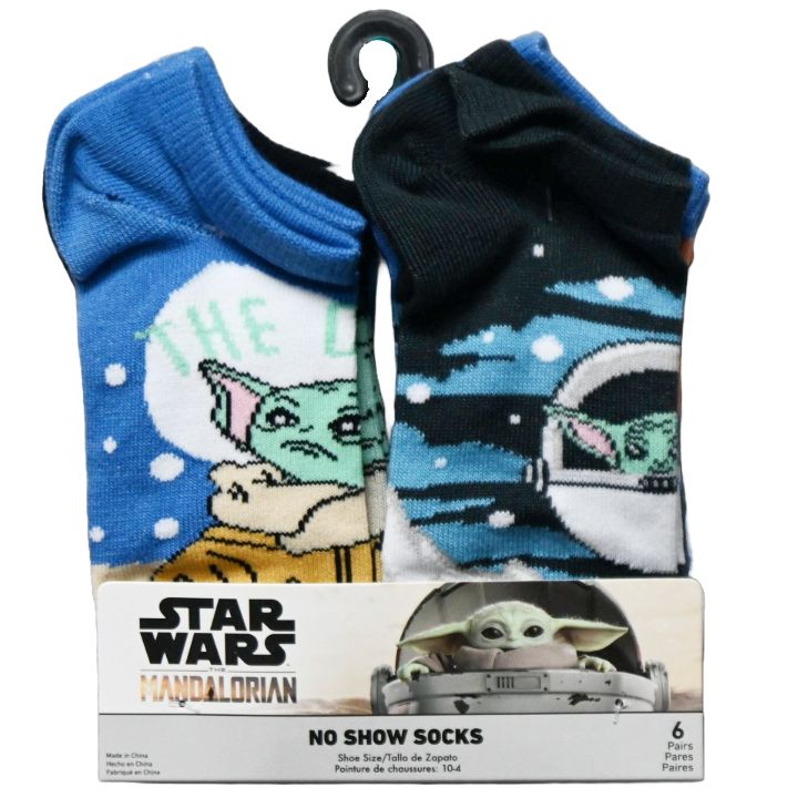 6pk THE MANDALORIAN USE THE FORCE NS SOCKS SIZE 6-8 C/P 12