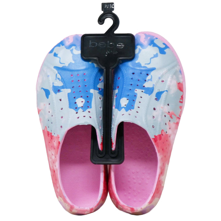 BEBE PINK MULTI TODDLER GIRLS PRINTED EVA WATER SHOES C/P 12