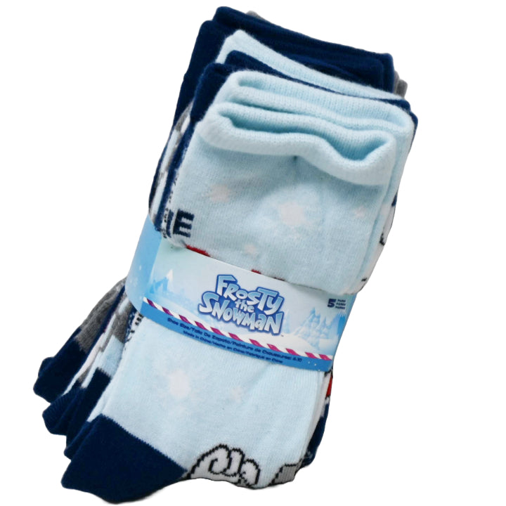 5pk WOMEN FROSTY TIS THE SEASON FAMILY CREW SOCKS SIZE 9-11 C/P 60