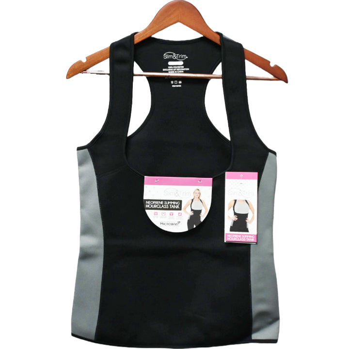 XXL BLK/GRY WOMEN HOURGLASS NEOPRENE TANK (FLAT PACKED) C/P 12