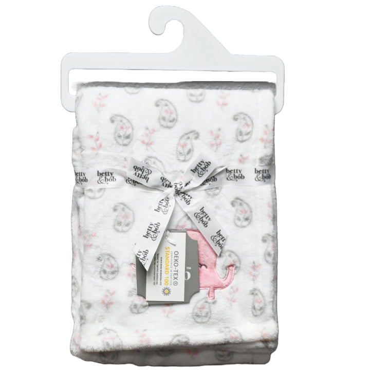 30"x40" FLANNEL PRINTED BLANKET W/EMBROIDERY C/P 24