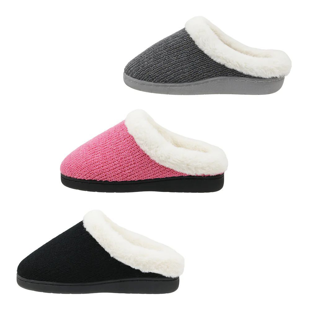 *OUTSIDE OF CA* WOMEN KNITTED SLIPPERS 3-ASST COLORS-3-ASST SIZE C/P 36