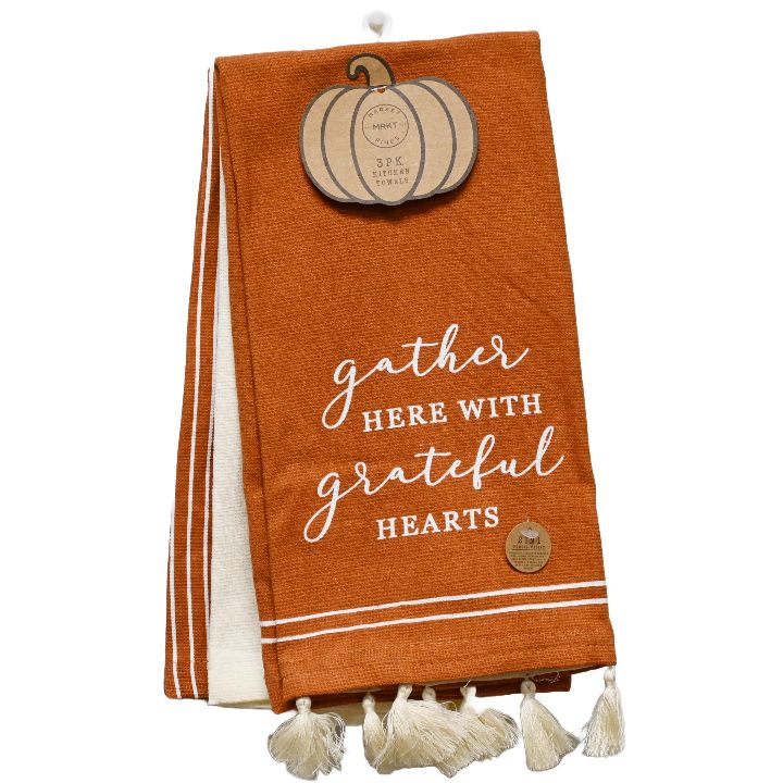 3pk AUTUMN KITCHEN TOWEL SET C/P 24