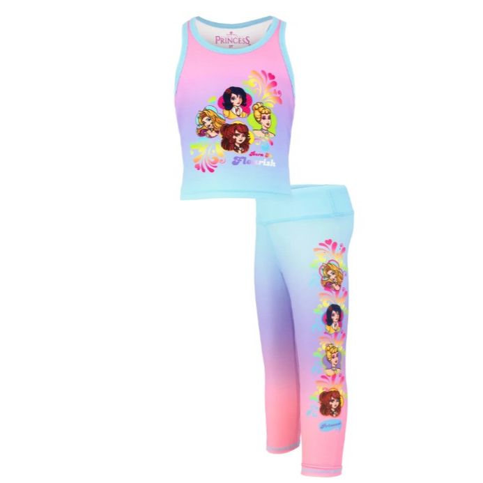 FAIRYTALE PRINCESS RACER TANK ACTIVEWEAR SET BORN TO FLOURISH 3-ASST SIZE 2T-4T C/P 48
