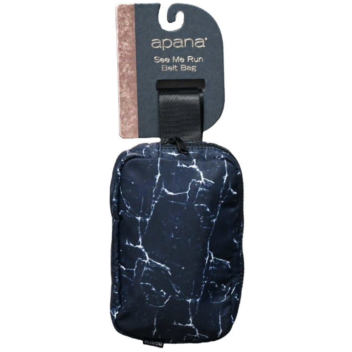 Black Marble On The Run - Crinkle Mini Waist Pack C/P 36