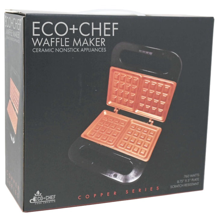 Non-Stick Waffle Maker 760w Ceramic Coating CB ECO + CHEF C/P 6 ECO and CHEF