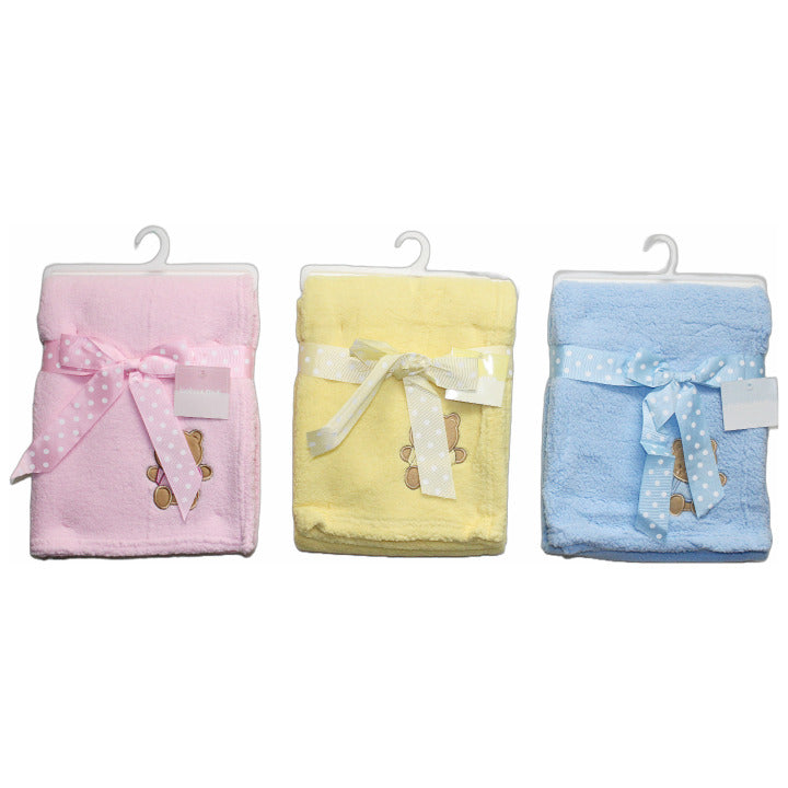 30"x40" BABY BLANKET 3-ASST COLORS C/P 36