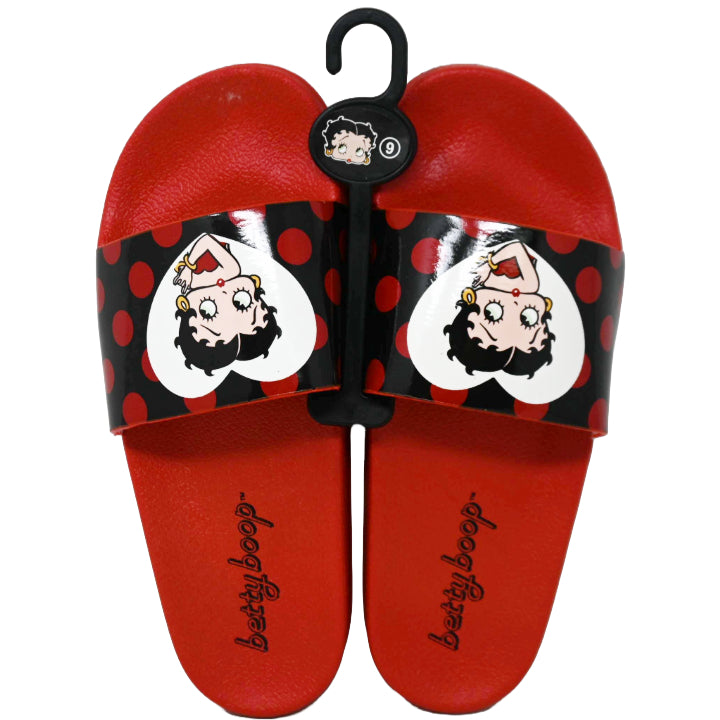 BETTY BOOP RED DOT SLIDE SANDAL ASST SIZE C/P 18